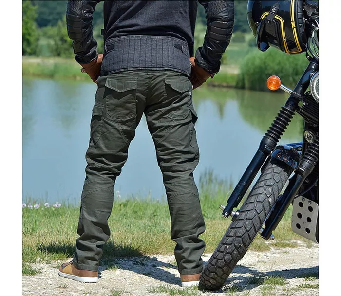 Jeansy Kevlar do motocykla Trilobite Acid Scrambler khaki 2.0 rozmiar 30