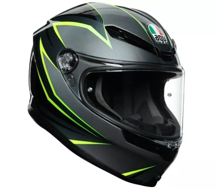 Kask integralny AGV K6 ECE MULTI MPLK FLASH GREY / BLACK / LIME