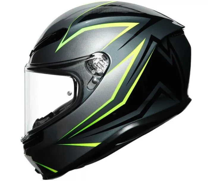 Kask integralny AGV K6 ECE MULTI MPLK FLASH GREY / BLACK / LIME