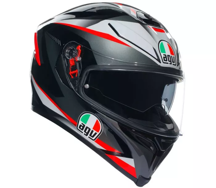 Kask motocyklowy AGV K5S MULTI MPLK PLASMA CZARNY/SZARY/CZERWONY