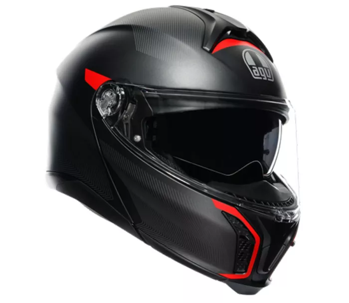 Kask motocyklowy AGV TOURMODULAR MULTI MPLK FREQUENCY MATT GUNMETAL / RED