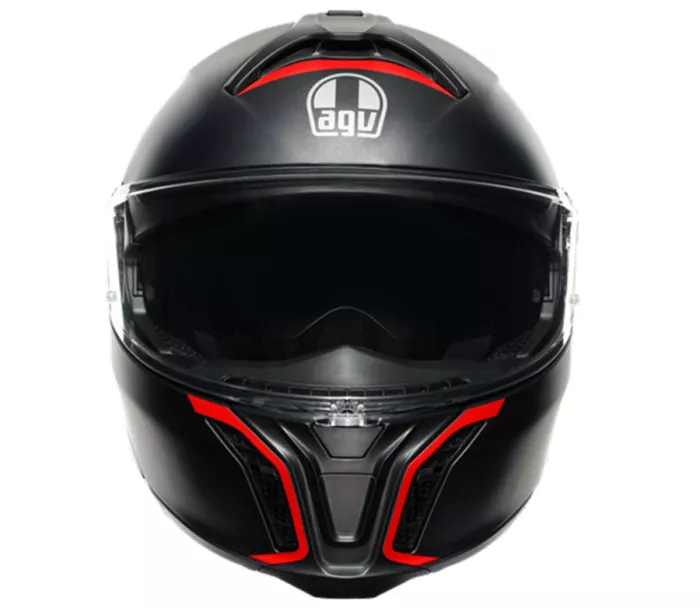 Kask motocyklowy AGV TOURMODULAR MULTI MPLK FREQUENCY MATT GUNMETAL / RED