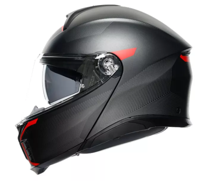 Kask motocyklowy AGV TOURMODULAR MULTI MPLK FREQUENCY MATT GUNMETAL / RED