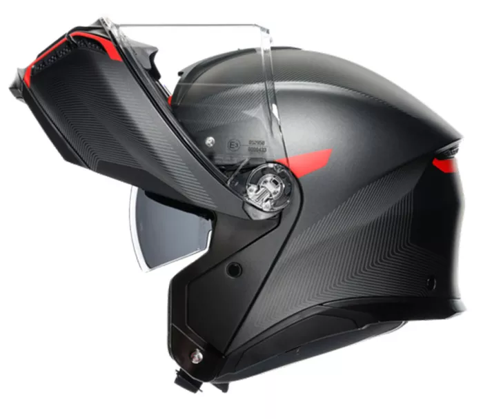 Kask motocyklowy AGV TOURMODULAR MULTI MPLK FREQUENCY MATT GUNMETAL / RED