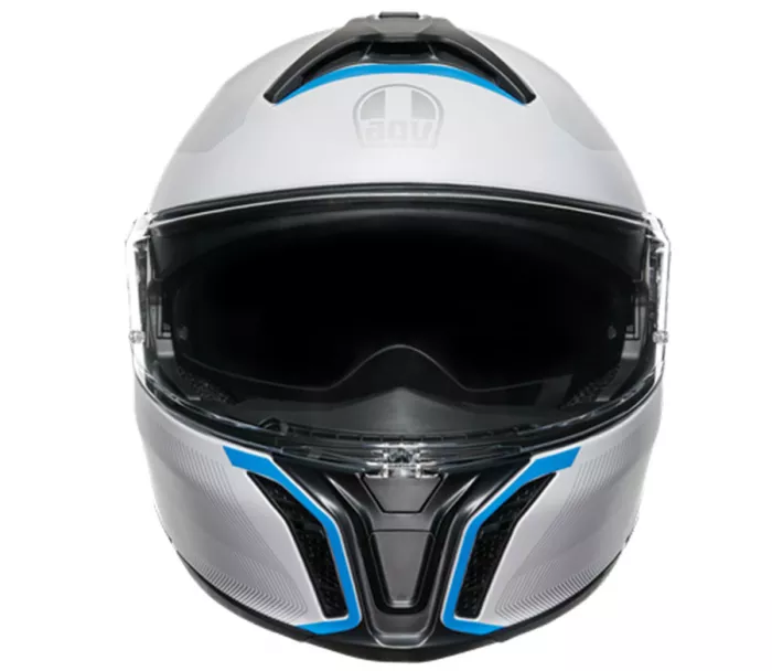 Kask motocyklowy AGV TOURMODULAR MULTI MPLK FREQUENCY LIGHT GREY / BLUE