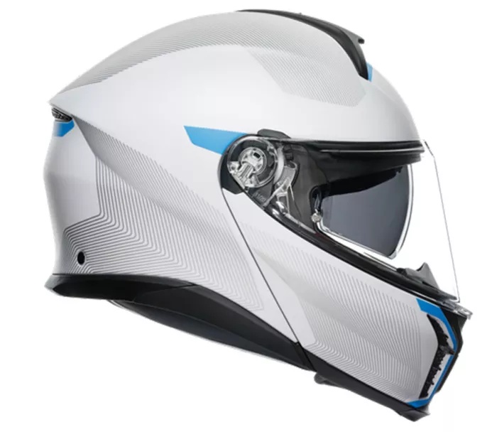 Kask motocyklowy AGV TOURMODULAR MULTI MPLK FREQUENCY LIGHT GREY / BLUE