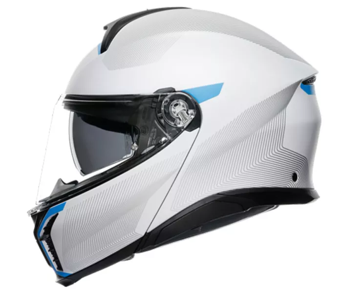 Kask motocyklowy AGV TOURMODULAR MULTI MPLK FREQUENCY LIGHT GREY / BLUE