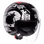 Kask motocyklowy AGV ETERES E2206 HISTORY MATT BLACK/WHITE/RED