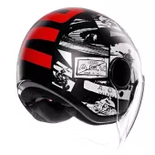 Kask motocyklowy AGV ETERES E2206 HISTORY MATT BLACK/WHITE/RED