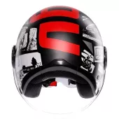 Kask motocyklowy AGV ETERES E2206 HISTORY MATT BLACK/WHITE/RED