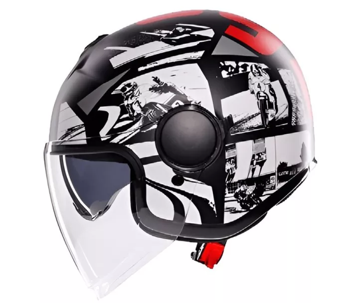 Kask motocyklowy AGV ETERES E2206 HISTORY MATT BLACK/WHITE/RED