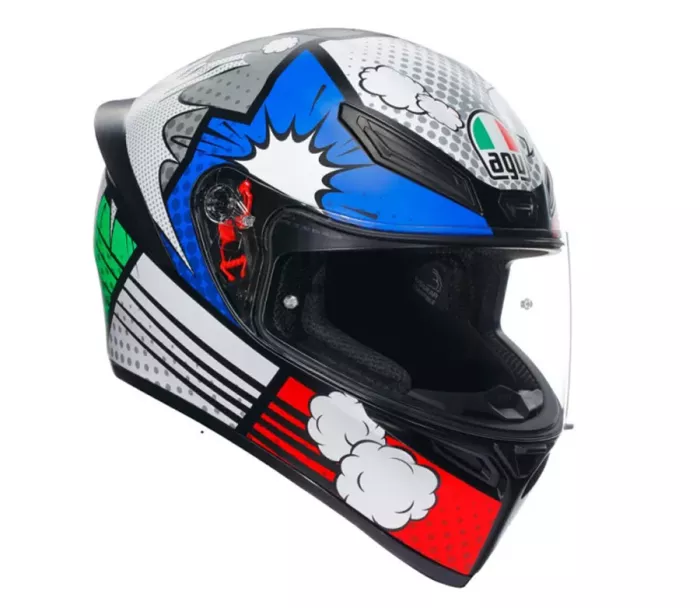 Kask motocyklowy integralny AGV K1 S Bang Matt Italy/Blue L