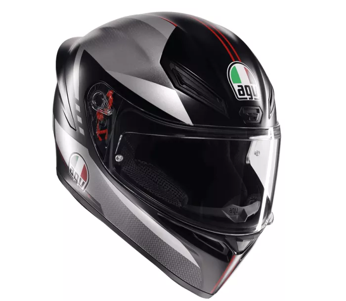 Kask motocyklowy AGV K1 S E2206 LAP MATT BLACK/GREY/RED