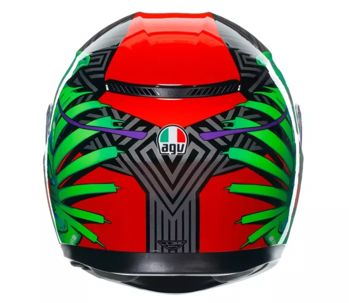 Kask motocyklowy AGV K3 E2206 KAMALEON BLACK/RED/GREEN