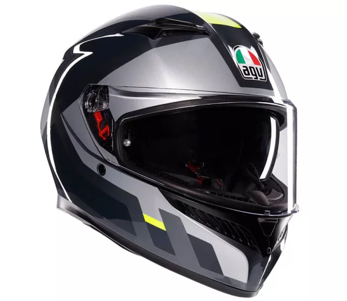 Kask motocyklowy AGV K3 E2206 MPLK SHADE GREY/YELLOW FLUO