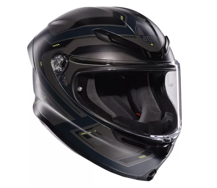 Kask motocyklowy AGV K6 S E2206 MPLK ENHANCE MATT GREY/YELLOW FLUO