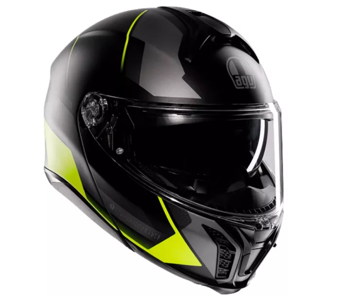 Kask motocyklowy AGV TOURMODULAR E2206 MULTI MPLK PERCEPTION BLACK/YEL