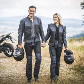 Damska kurtka motocyklowa Trilobite Airtech niebiesko-czarna