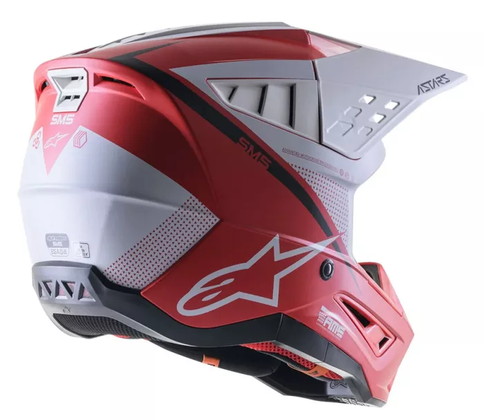 Kask motocrossowy Alpinestars S-M5 Rayon czerwono-biały mat