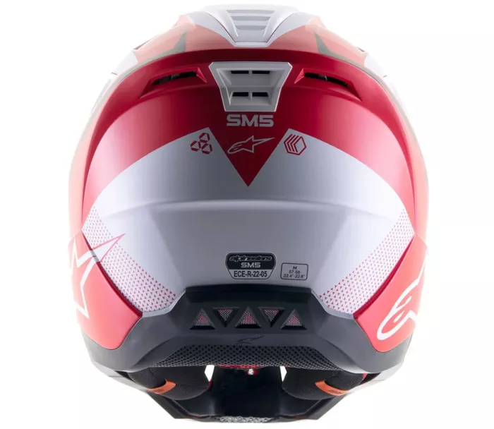 Kask motocrossowy Alpinestars S-M5 Rayon czerwono-biały mat