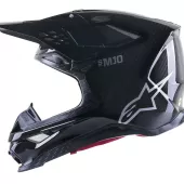 Kask motocrossowy Alpinestars S-M10 Supertech Solid czarny/błyszczący karbonowy