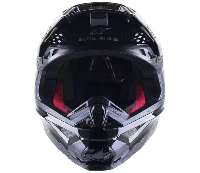 Kask motocrossowy Alpinestars S-M10 Supertech Solid czarny/błyszczący karbonowy