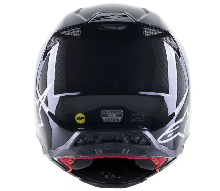 Kask motocrossowy Alpinestars S-M10 Supertech Solid czarny/błyszczący karbonowy