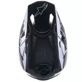 Kask motocrossowy Alpinestars S-M10 Supertech Solid czarny/błyszczący karbonowy