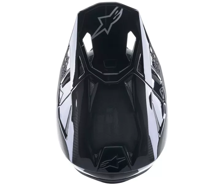 Kask motocrossowy Alpinestars S-M10 Supertech Solid czarny/błyszczący karbonowy