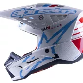 Kask motocrossowy Alpinestars S-M5 Action biało/niebieski połysk