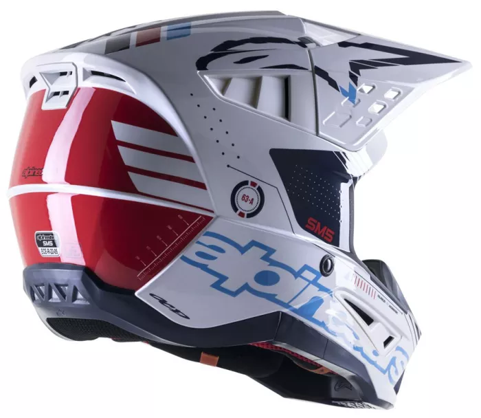 Kask motocrossowy Alpinestars S-M5 Action biało/niebieski połysk