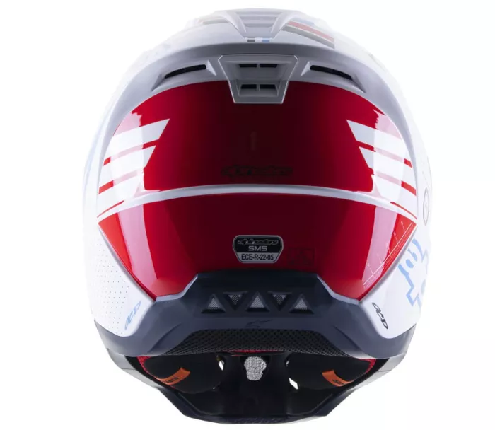 Kask motocrossowy Alpinestars S-M5 Action biało/niebieski połysk