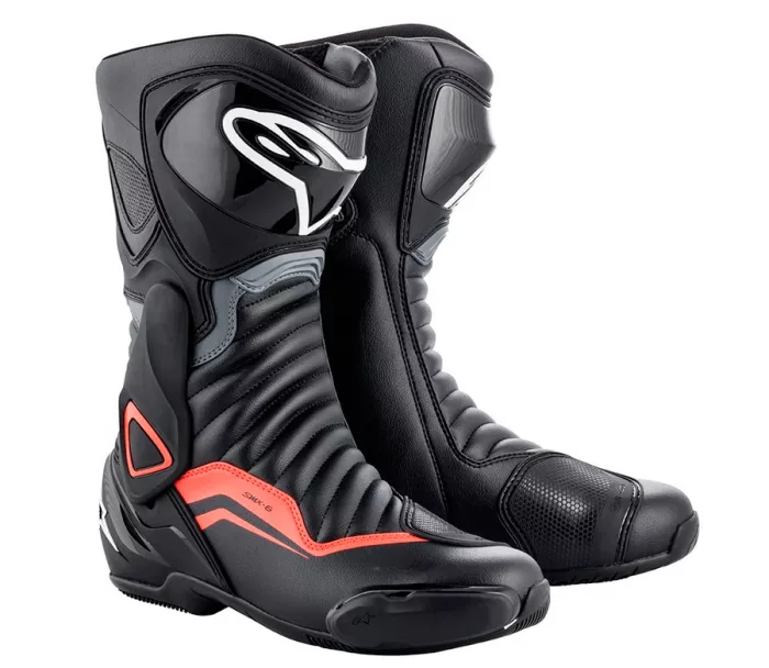 Buty motocyklowe Alpinestars SMX-6 V2 czarno/szare/czerwone fluo