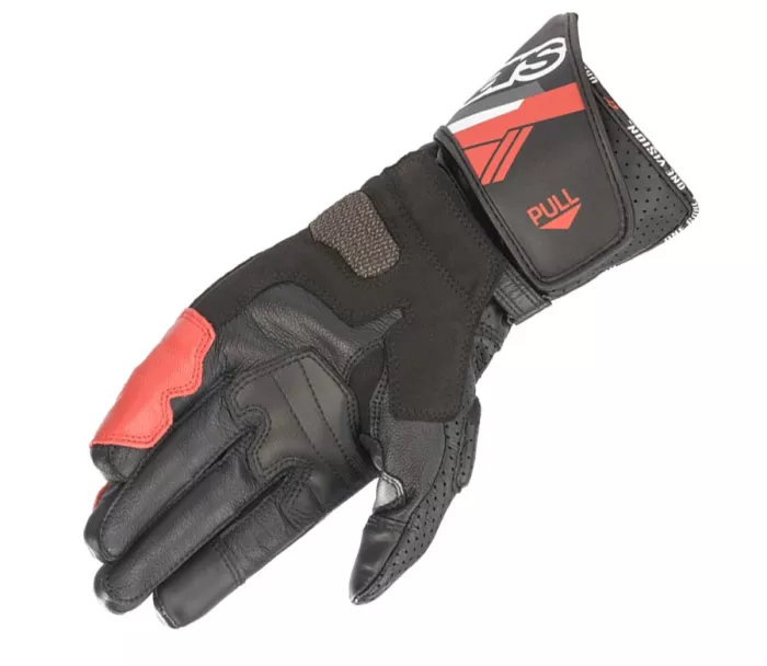 Rękawice motocyklowe Alpinestars SP-8 V3 czarno/białe/jasnoczerwone