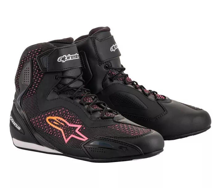 Damskie buty motocyklowe Alpinestars Stella Faster-3 Rideknit czarno/żółto/różowe