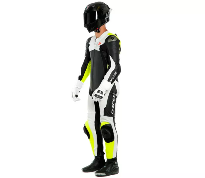 Kombinezon motocyklowy Dainese ASSEN 2 CZARNY / BIAŁY / ŻÓŁTY FLUO