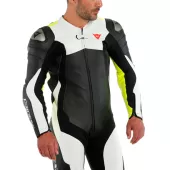 Kombinezon motocyklowy Dainese ASSEN 2 CZARNY / BIAŁY / ŻÓŁTY FLUO