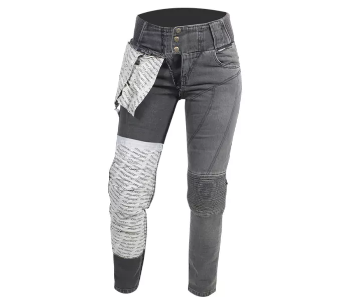 Damskie spodnie motocyklowe Trilobite Bella ladies grey jeggins