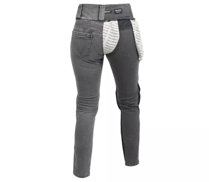 Damskie spodnie motocyklowe Trilobite Bella ladies grey jeggins