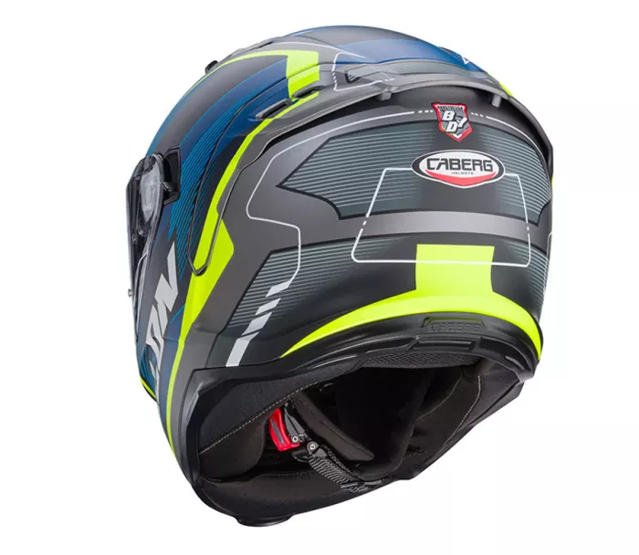 Kask motocyklowy Caberg Avalon X Optic matowy szary/niebieski/żółty fluo