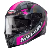 Kask motocyklowy Caberg Avalon X Optic matowy czarny/szary/fuksja