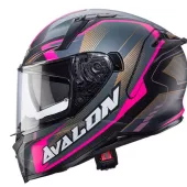 Kask motocyklowy Caberg Avalon X Optic matowy czarny/szary/fuksja