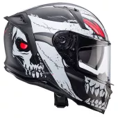 Kask motocyklowy Caberg Avalon X Punk matowy szary/biało/czerwony