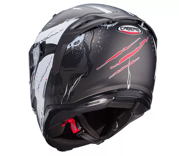 Kask motocyklowy Caberg Avalon X Punk matowy szary/biało/czerwony