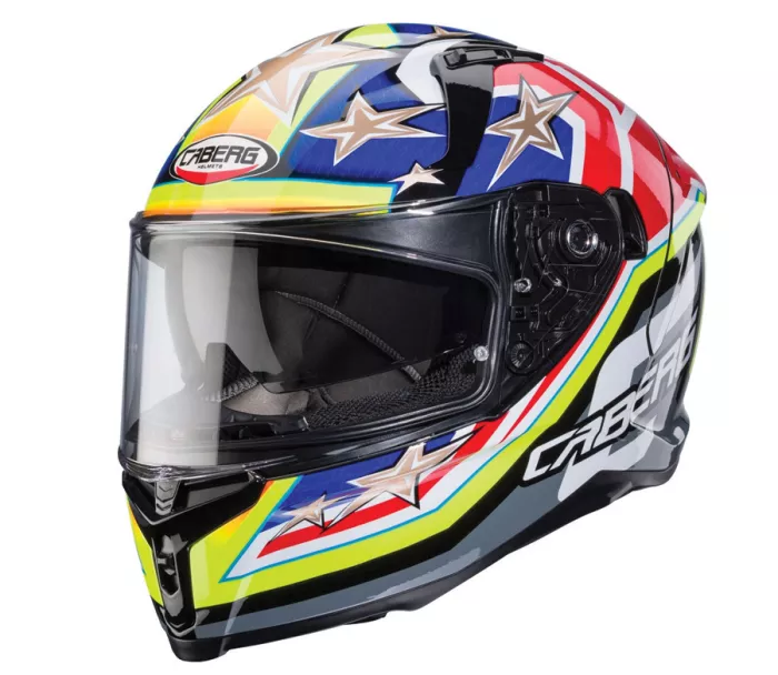 Kask motocyklowy Caberg Avalon X Track black/yellow fluo/red fluo/blue