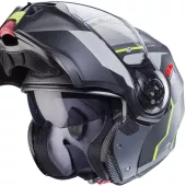 Kask motocyklowy Caberg Duke Evo Move matowy metal/czarno-żółty fluo