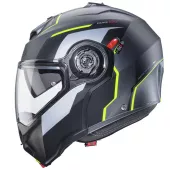 Kask motocyklowy Caberg Duke Evo Move matowy metal/czarno-żółty fluo