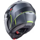 Kask motocyklowy Caberg Duke Evo Move matowy metal/czarno-żółty fluo