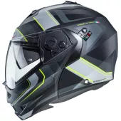 Kask motocyklowy Caberg Duke II Tour mat czarny / żółty fluo / antracyt / srebrny