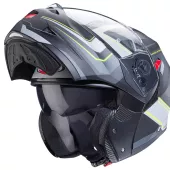 Kask motocyklowy Caberg Duke X Tour matowy czarny/żółty fluo/antracyt/srebrny